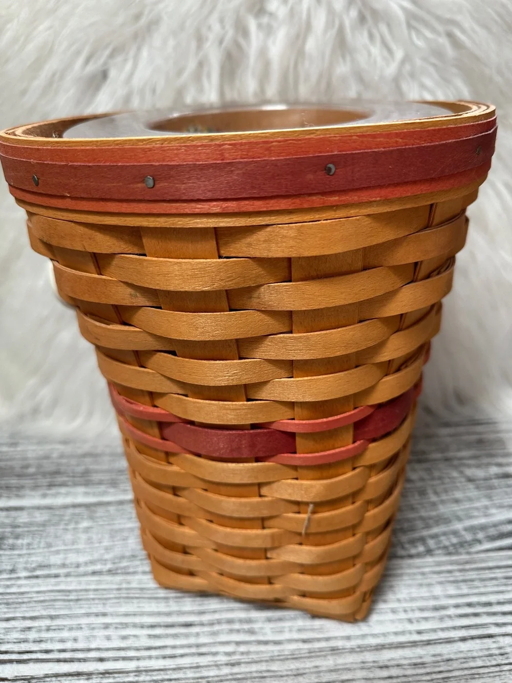 Longaberger 1998 May Series Snapdragon Basket with Liner and Protector